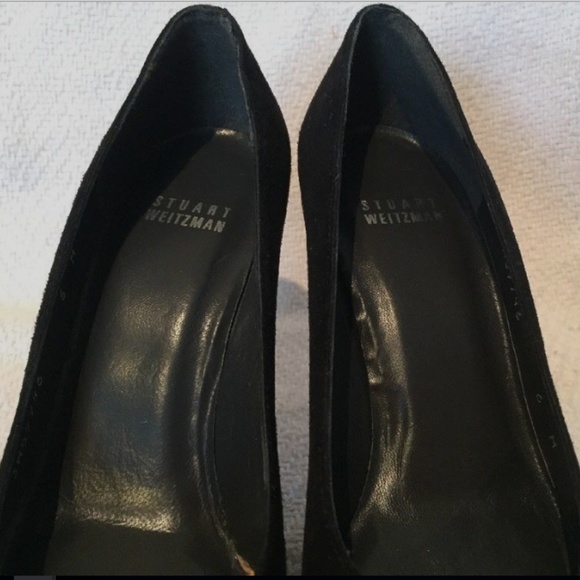 Stuart Weitzman Black Suede Pump Heels Size 6 M - Picture 4 of 8